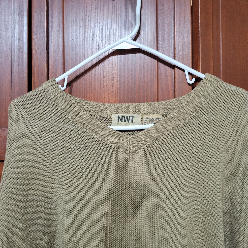NWT Naturals Mens Brown Heavy Weight Casual Sweater | Large - Picture 2 of 8